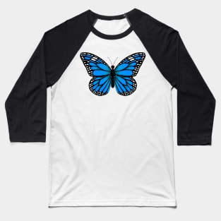 Monarch Butterfly - Blue Baseball T-Shirt